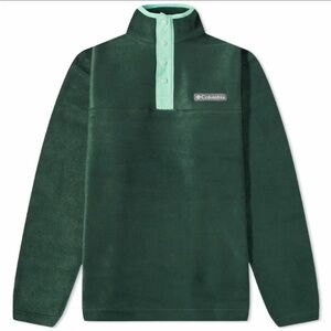 Columbia Men's Steens Mountain Half Snap Fleece in Spruce Green And Kelp -S
